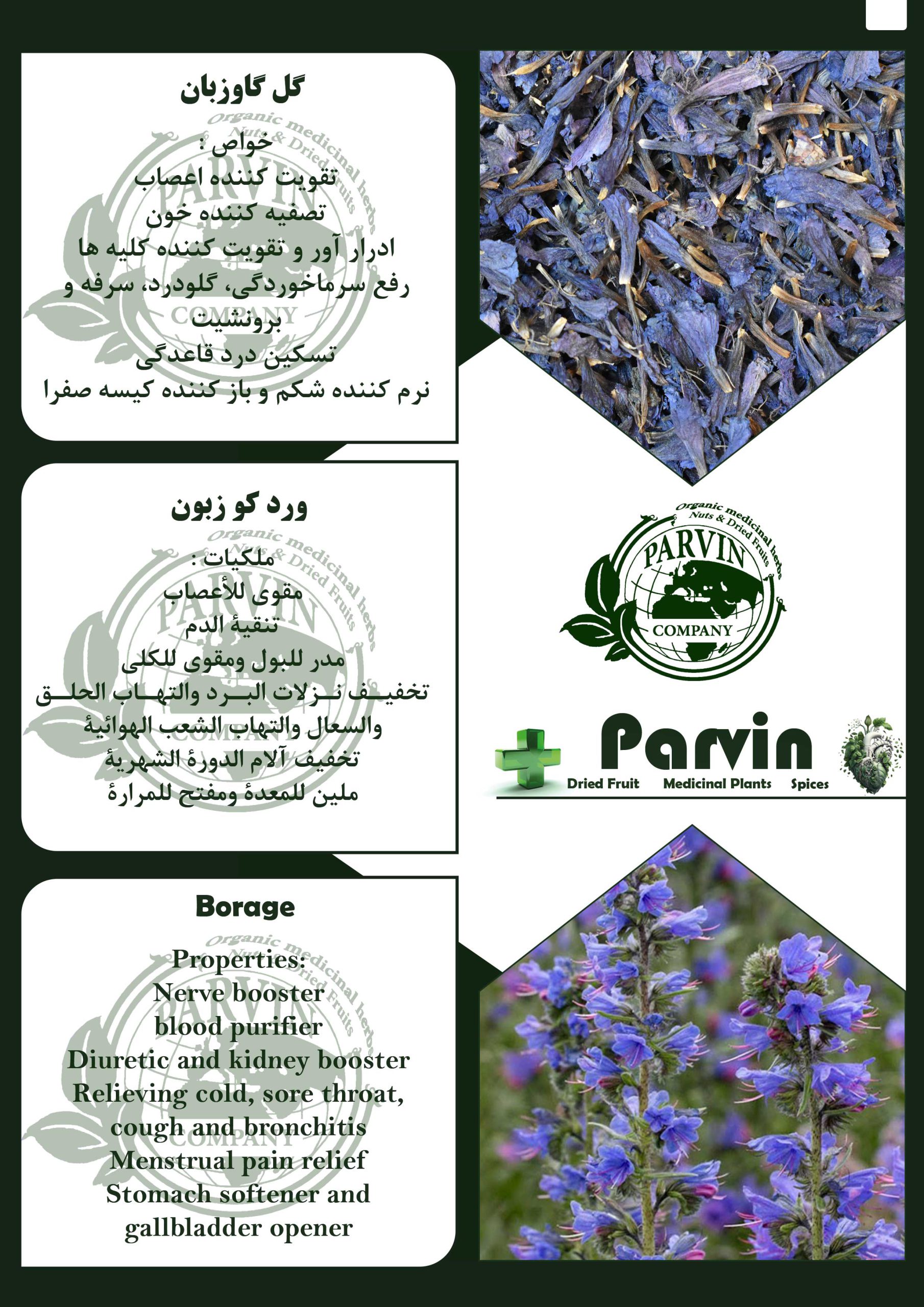 خرید عمده گل گاوزبان و قیمت 11 مرداد 1405 | بازرگانی پروین
